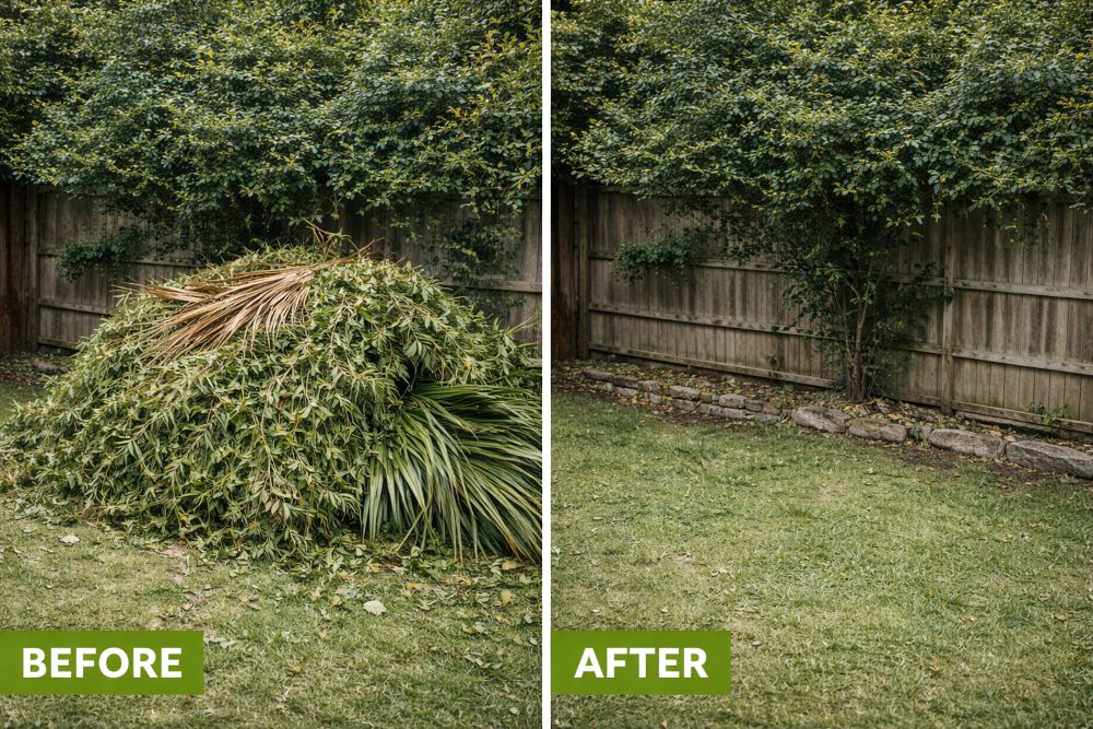GREEN WASTE Removal Before And After